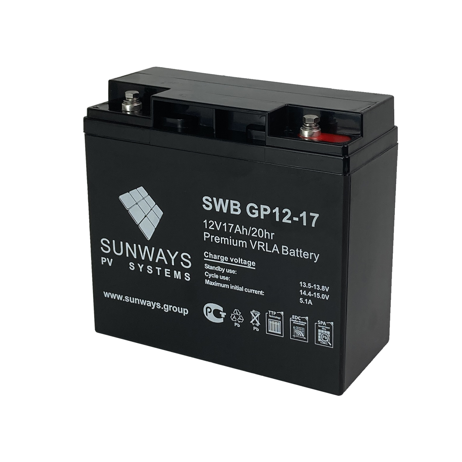 Аккумуляторная батарея SUNWAYS GP 12-17