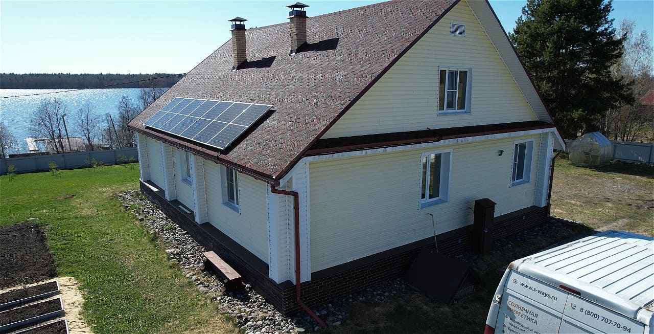 Гибридная солнечная энергосистема для частного загородного дома республика Карелия